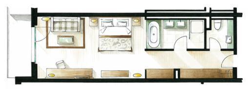 Le Petit Cervin Hotell Zermatt Eksteriør bilde Floorplan of a typical static